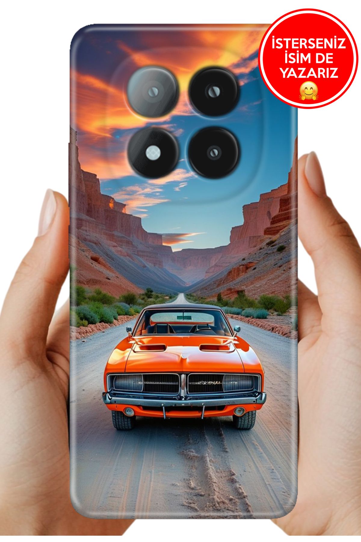 Cekuonline Redmi Note 14 Pro+ Plus Kılıf Telefon Kılıfı Tasarım Kapak Vintage Car