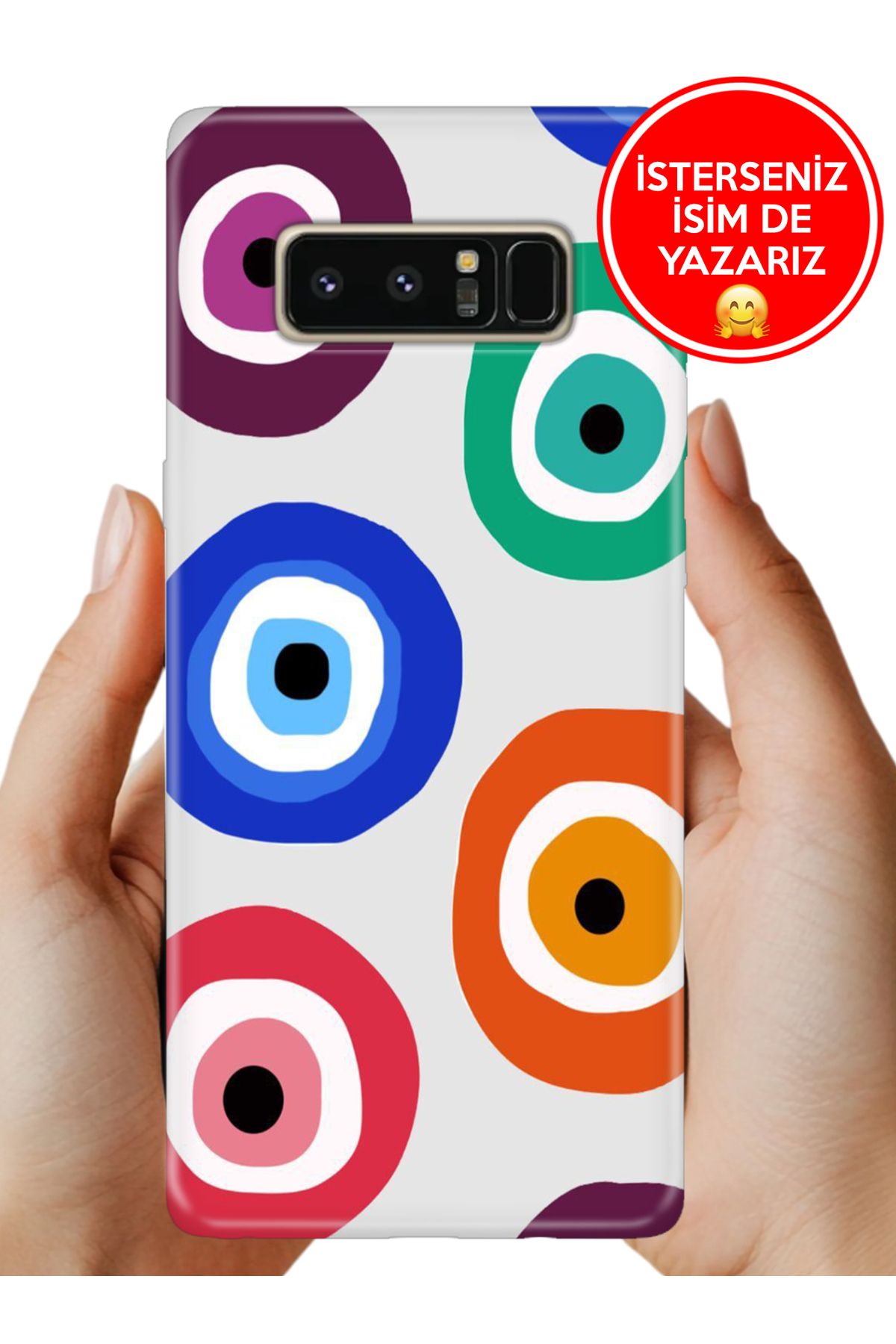 Cekuonline Galaxy Note 8 Kılıf Desenli Baskılı Kamera Korumalı ZRR Silikon Nazarlıklar