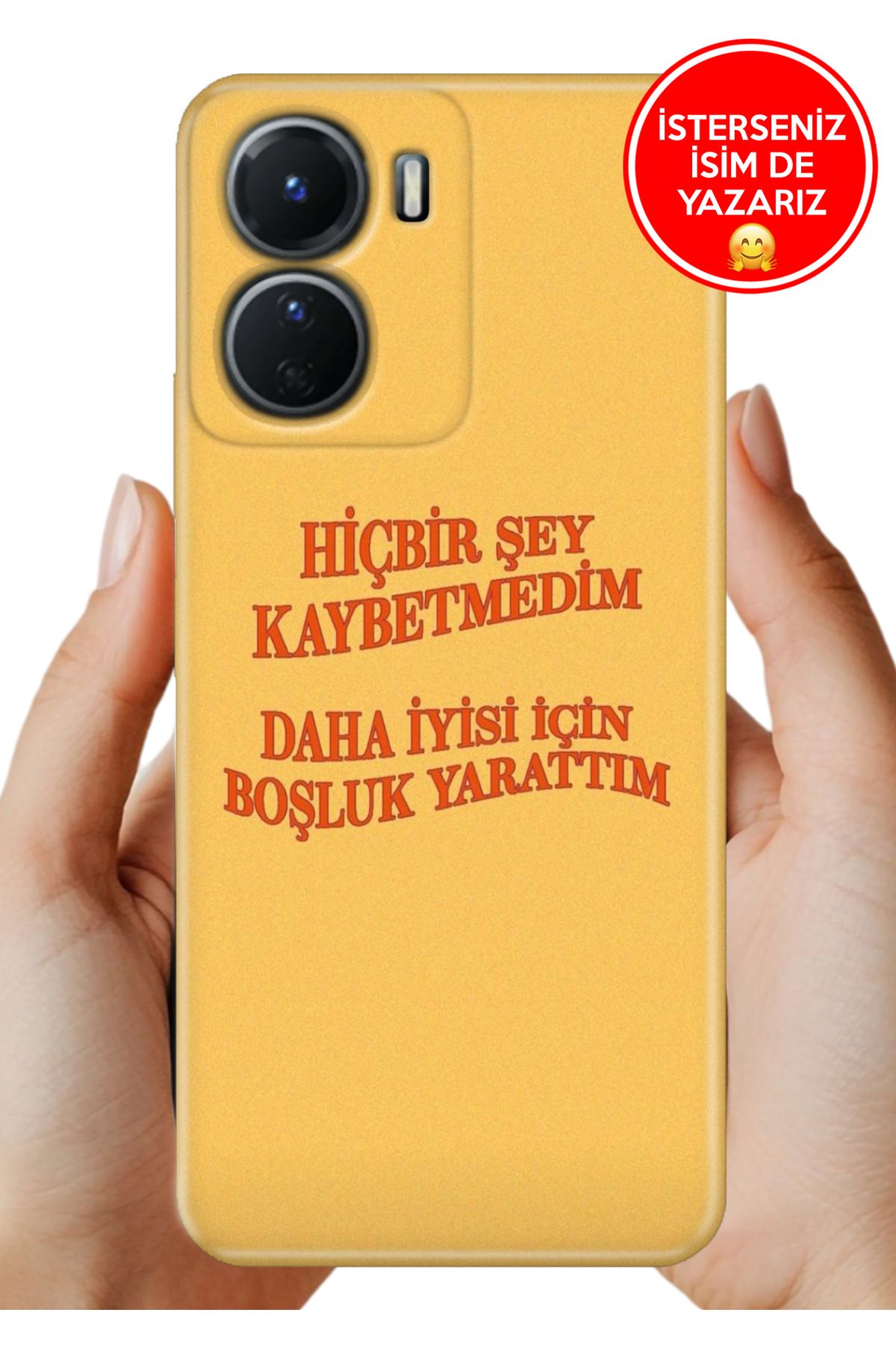 Cekuonline Y16 Kılıf 0.35 mm Resimli Silikon Kaybetmedim