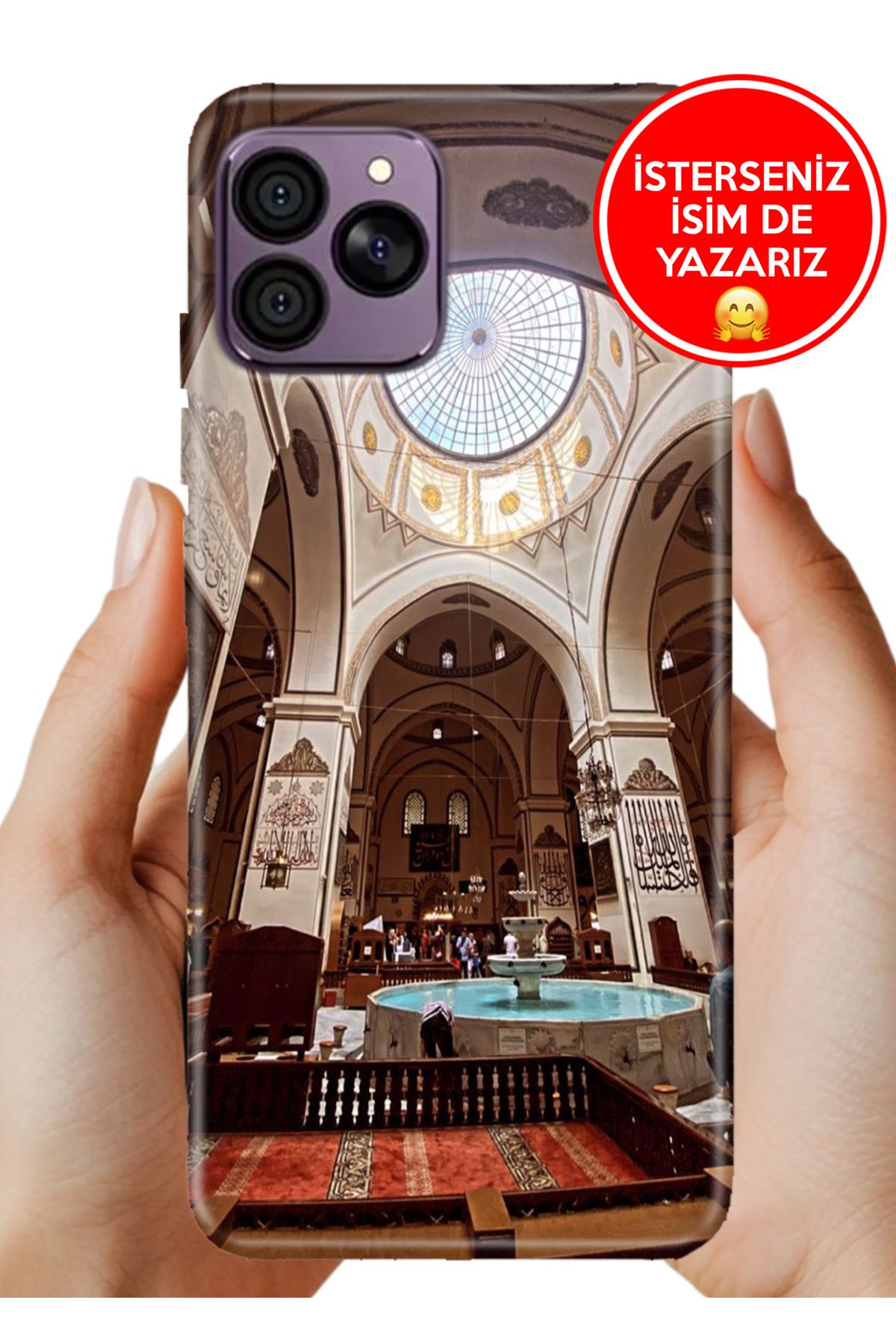 Hikıng A41 Kılıf Desenli Baskılı Kamera Korumalı Silikon Ulu Camiii