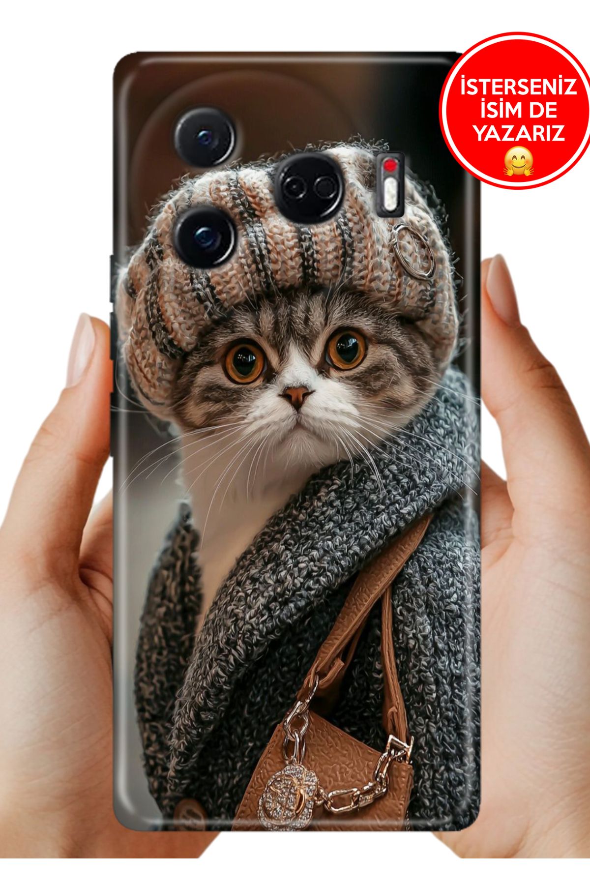 TECNO Camon 30 Pro Kılıf Desenli Baskılı Kamera Korumalı ZRR Silikon Parisli Kedi