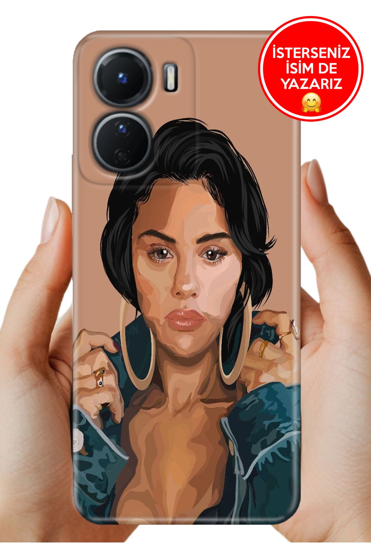 Cekuonline Y16 Kılıf Tam Rubber Esnek Silikon Full Koruma Selena-Art