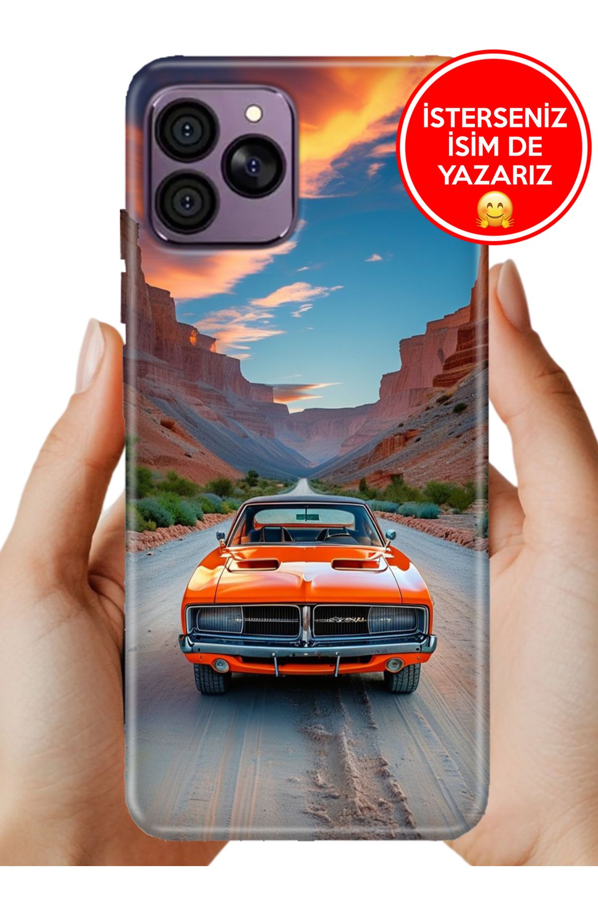 Hikıng A41 Kılıf Telefon Kılıfı Tasarım Kapak Vintage Car