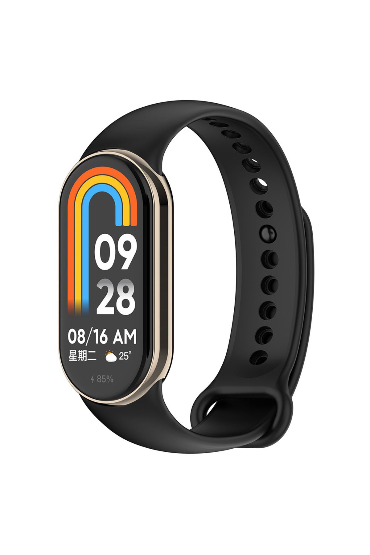 HİGUERA Xiaomi Mi Band 9 Serisi Klasik Kordon Silikon Strap Kayış-Siyah