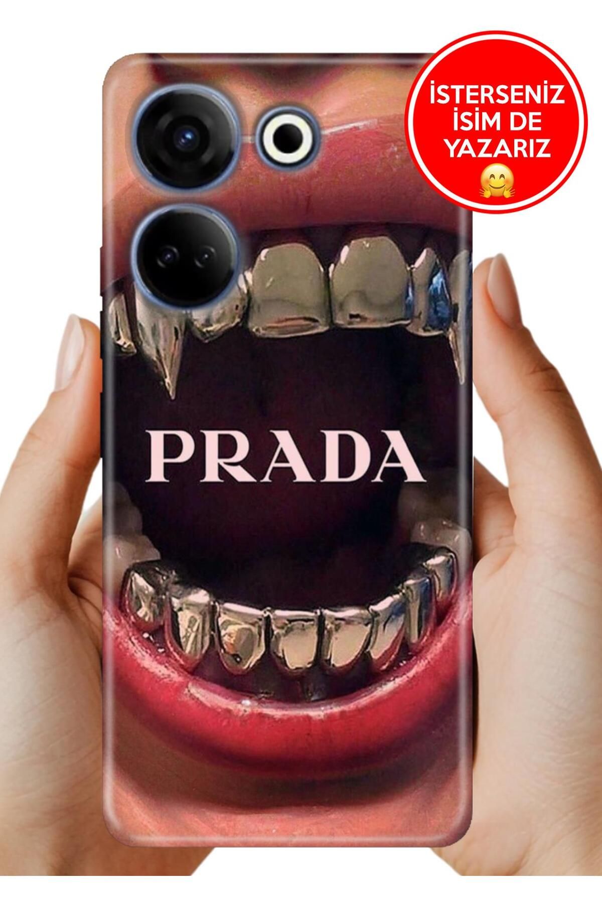 TECNO Camon 20 (CK6n) Kılıf Desenli İsimli / İsimsiz Silikon Pradaart