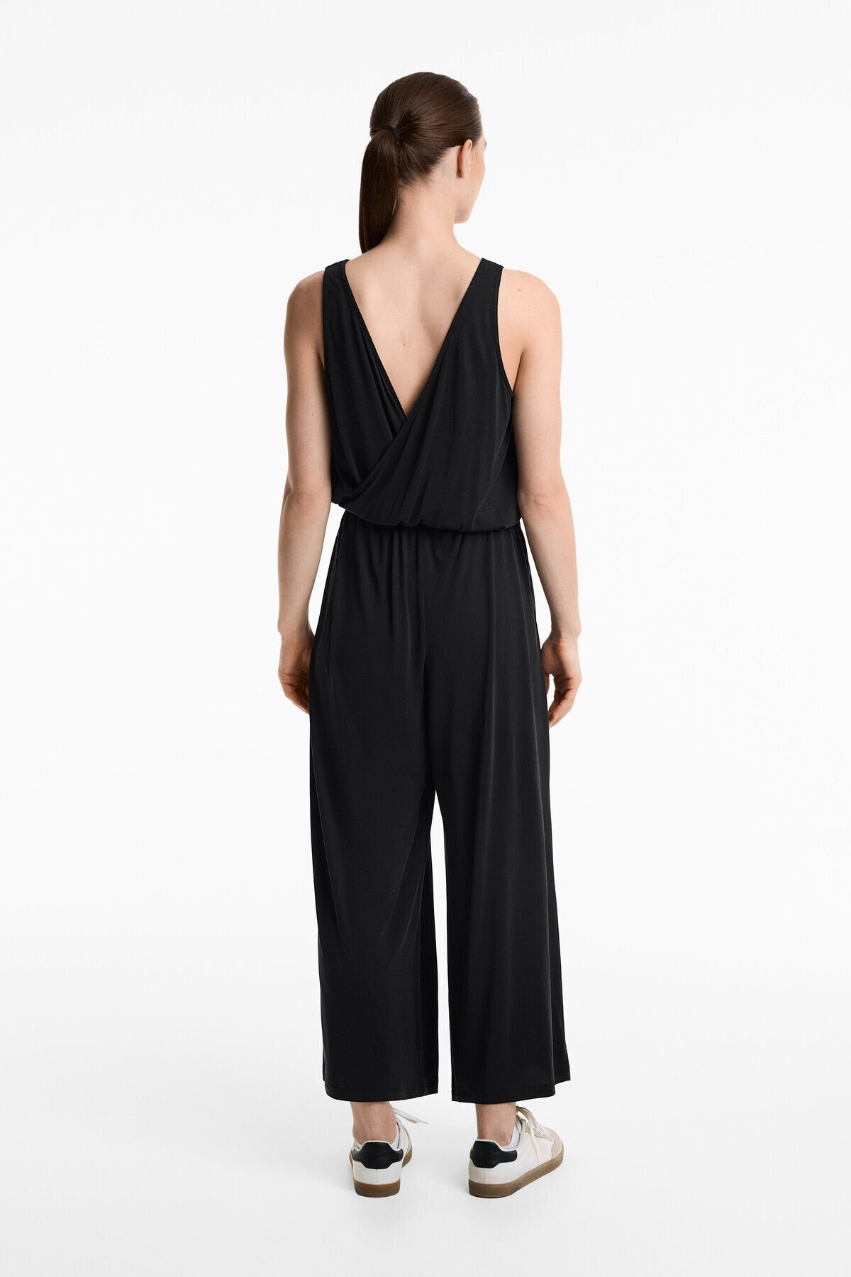 Oysho-Floaty crossover back midi jumpsuit with modal 6