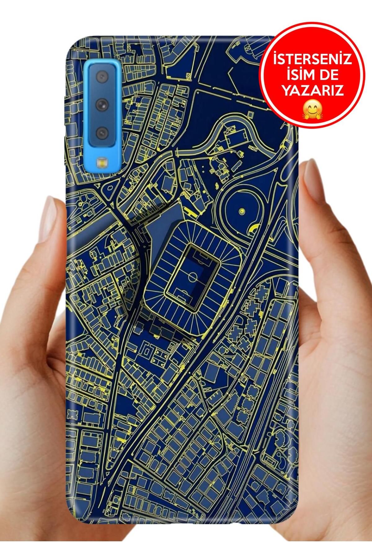 Cekuonline Samsung Galaxy A7 2018 Kılıf 0.35 mm Resimli Silikon Kadıköy Stadyum