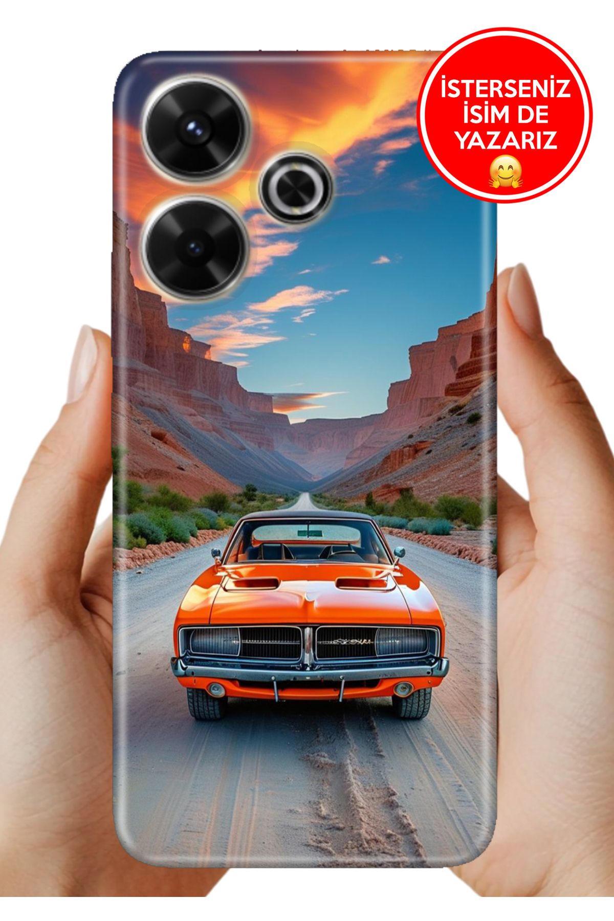Cekuonline Xiaomi Redmi 13 4G Kılıf Telefon Kılıfı Tasarım Kapak Vintage Car