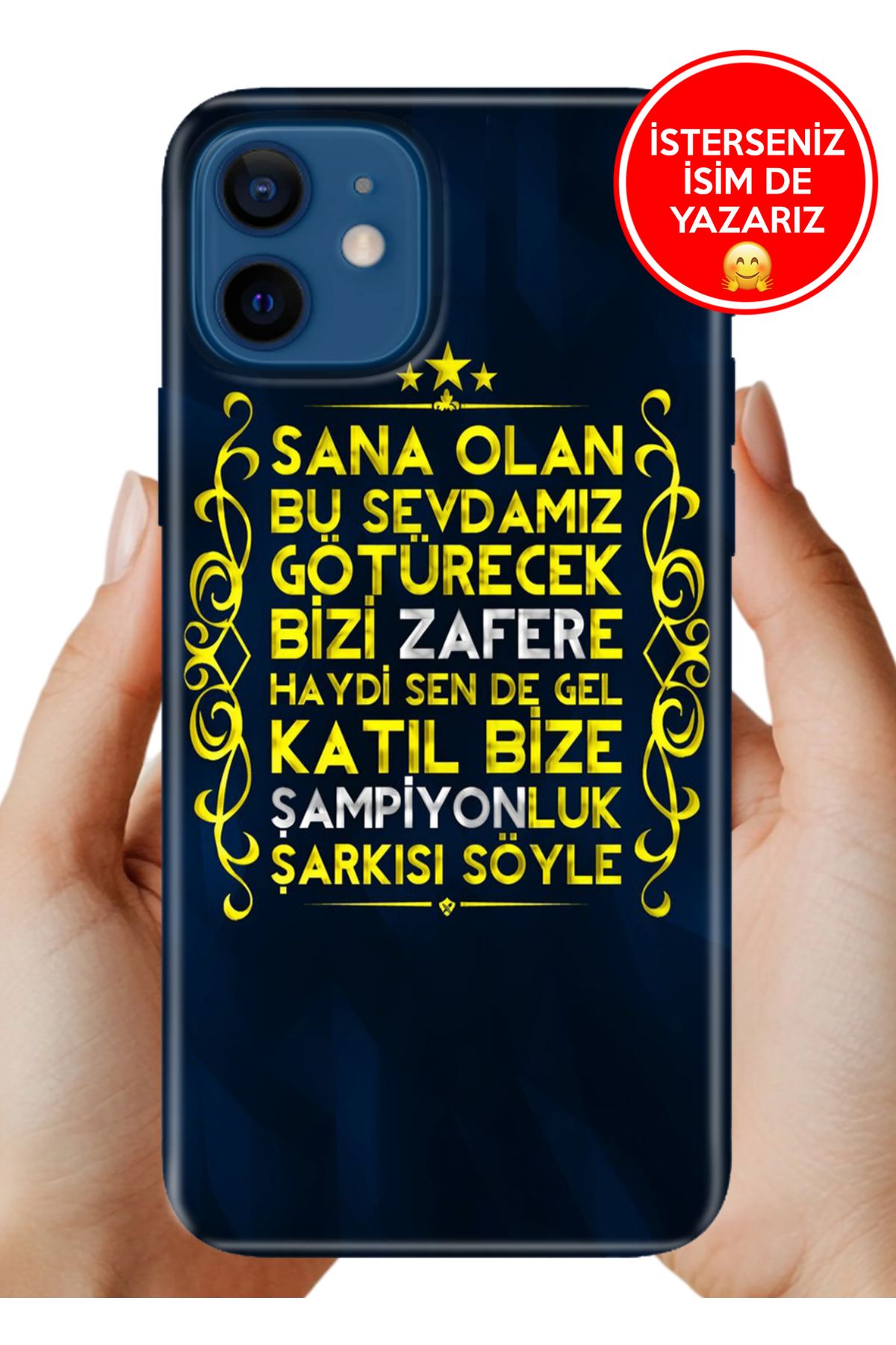 Cekuonline iPhone 12 Kılıf Desenli Baskılı Kamera Korumalı ZRR Silikon Haydi Zafere