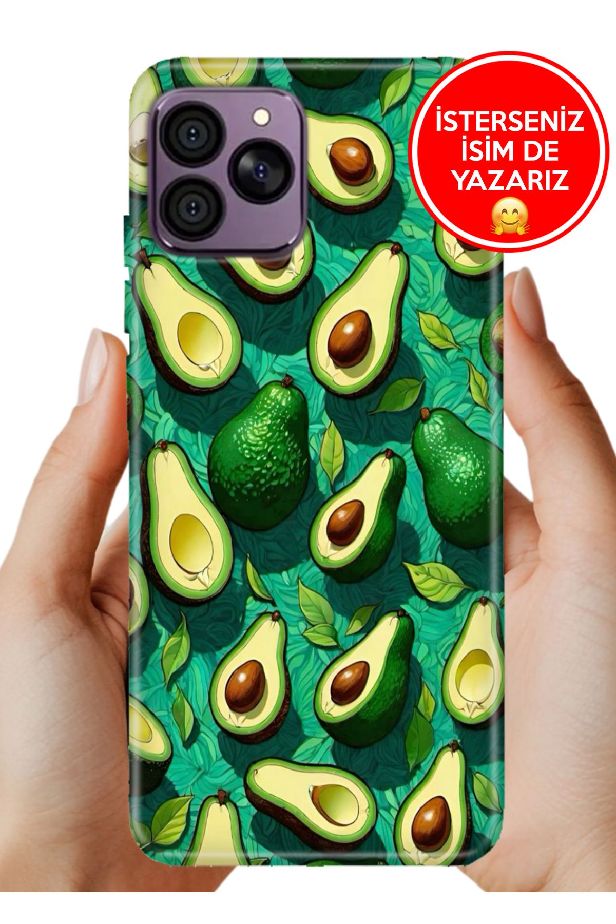 Hikıng A41 Kılıf Desenli Baskılı TR-Üretim Kapak Silikon Avocados