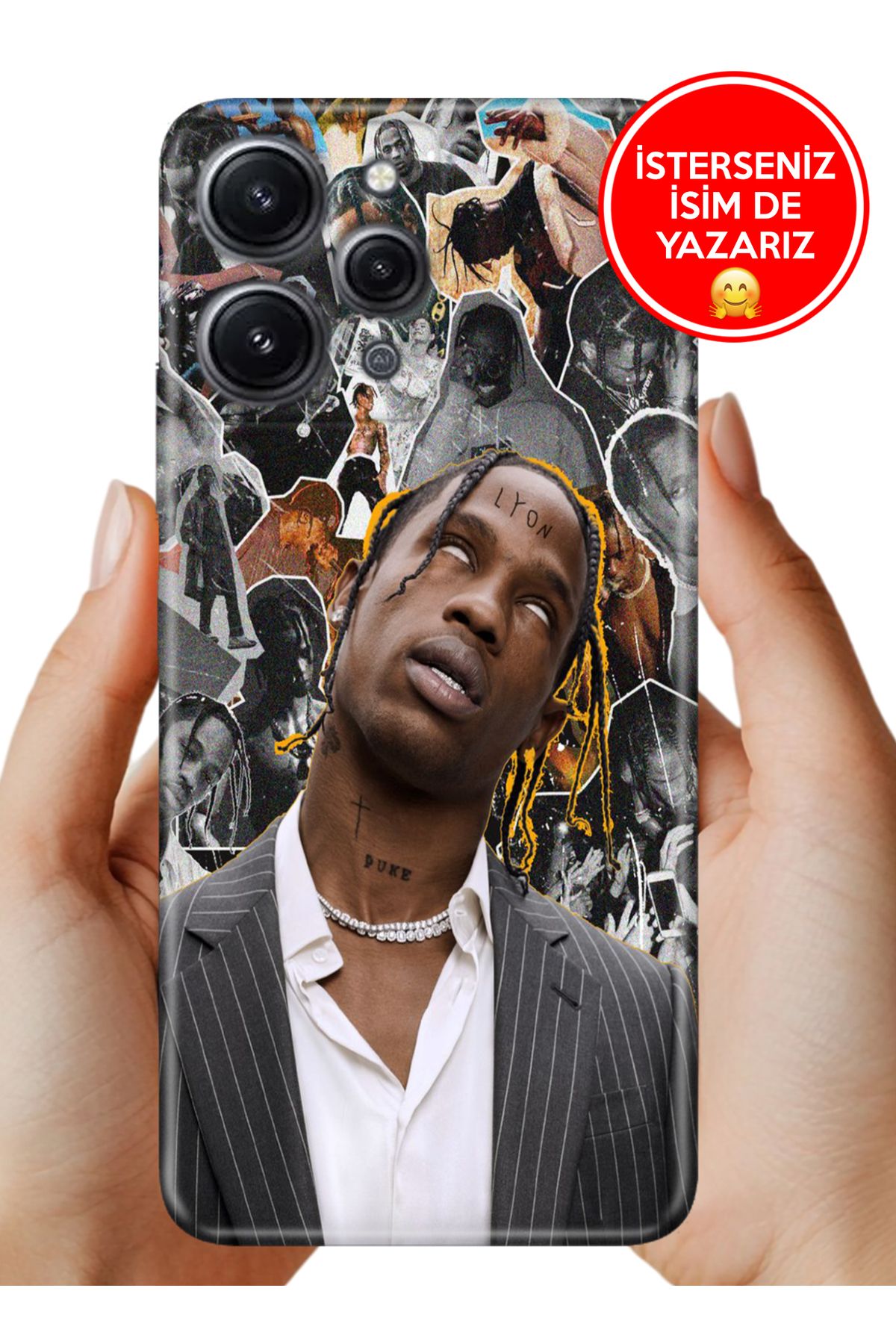 Cekuonline Xiaomi Redmi 12 Kılıf Desenli Baskılı Kamera Korumalı ZRR Silikon Travis9999