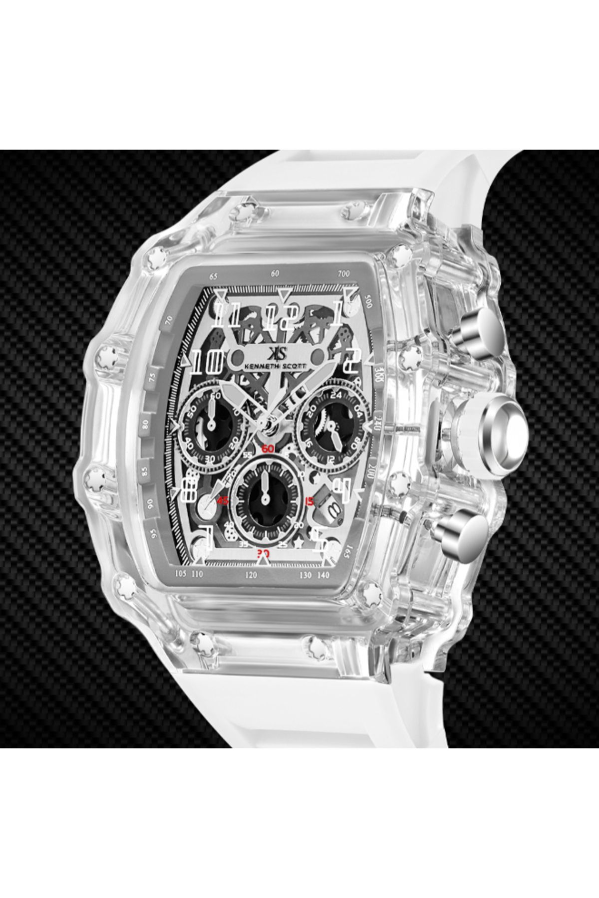 Kenneth Scott-Men's Multi Function Ivory Dial Watch - K25103-ZSWI 6