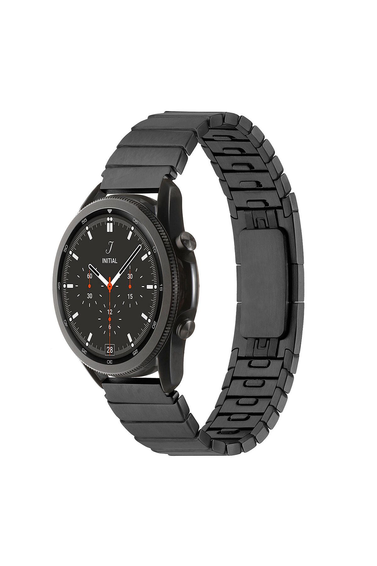 HİGUERA Xiaomi Amazfit Pace Uyumlu KRD-82 22mm Metal HGEA Kordon-Siyah