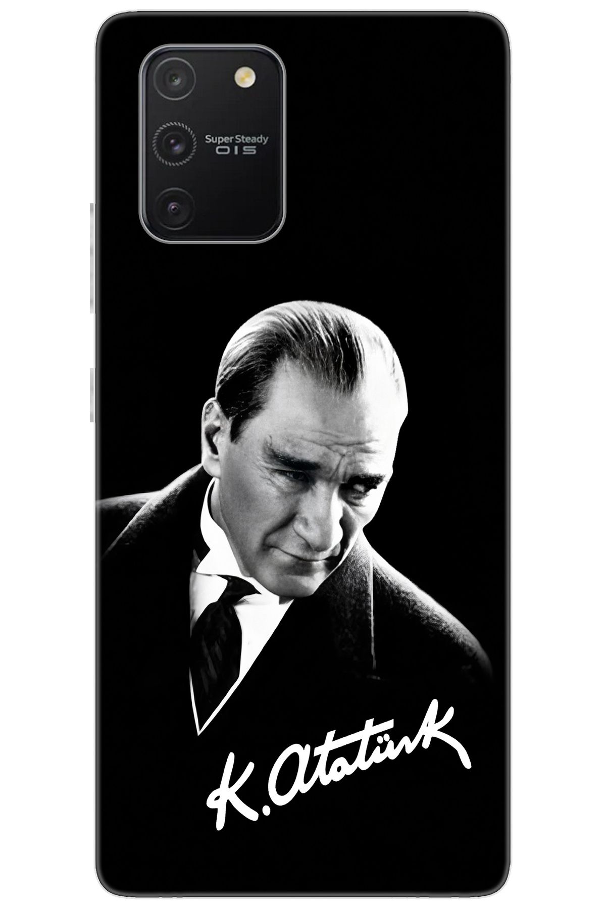 Ceppare Samsung Galaxy S10 Lite (SM-G770F) Uyumlu Kılıf Silikon Mustafa Kemal Atatürk STK:390 CP-W6yMTgM