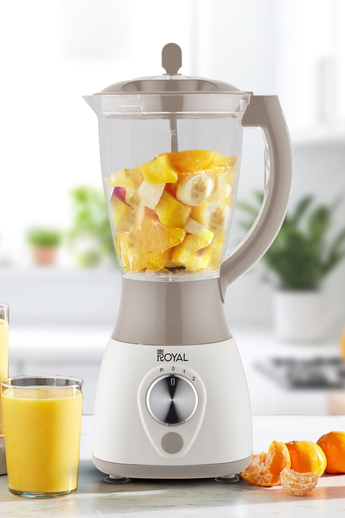 Royal-خلاط كهربائي 3 في 1، سعة 1.5 لتر، مستويان للسرعة مع وظيفة النبض، سعة 1.5 لتر، Ra-bg158 4
