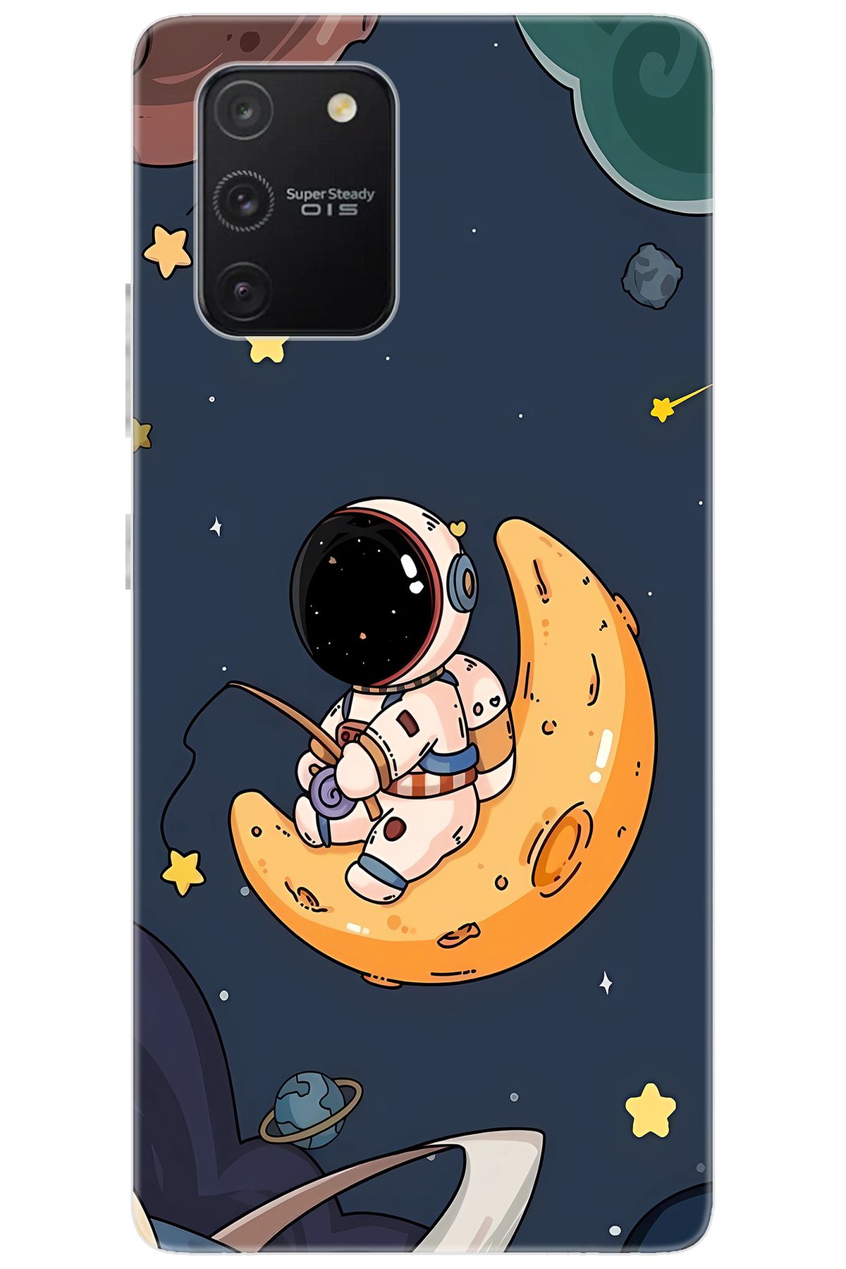 Ceppare Samsung Galaxy S10 Lite (SM-G770F) Uyumlu Kılıf Desen Baskılı Silikon Astronot STK:698 CP-sJjI7mW