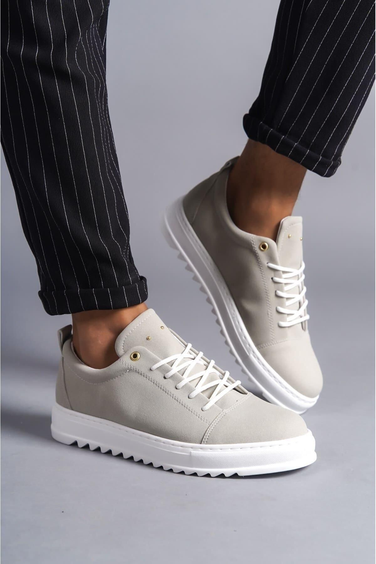 Byshoes SLW152 Cool Bağcıklı Süet Erkek Günlük Spor Klasik Ayakkabı SBT - Gri