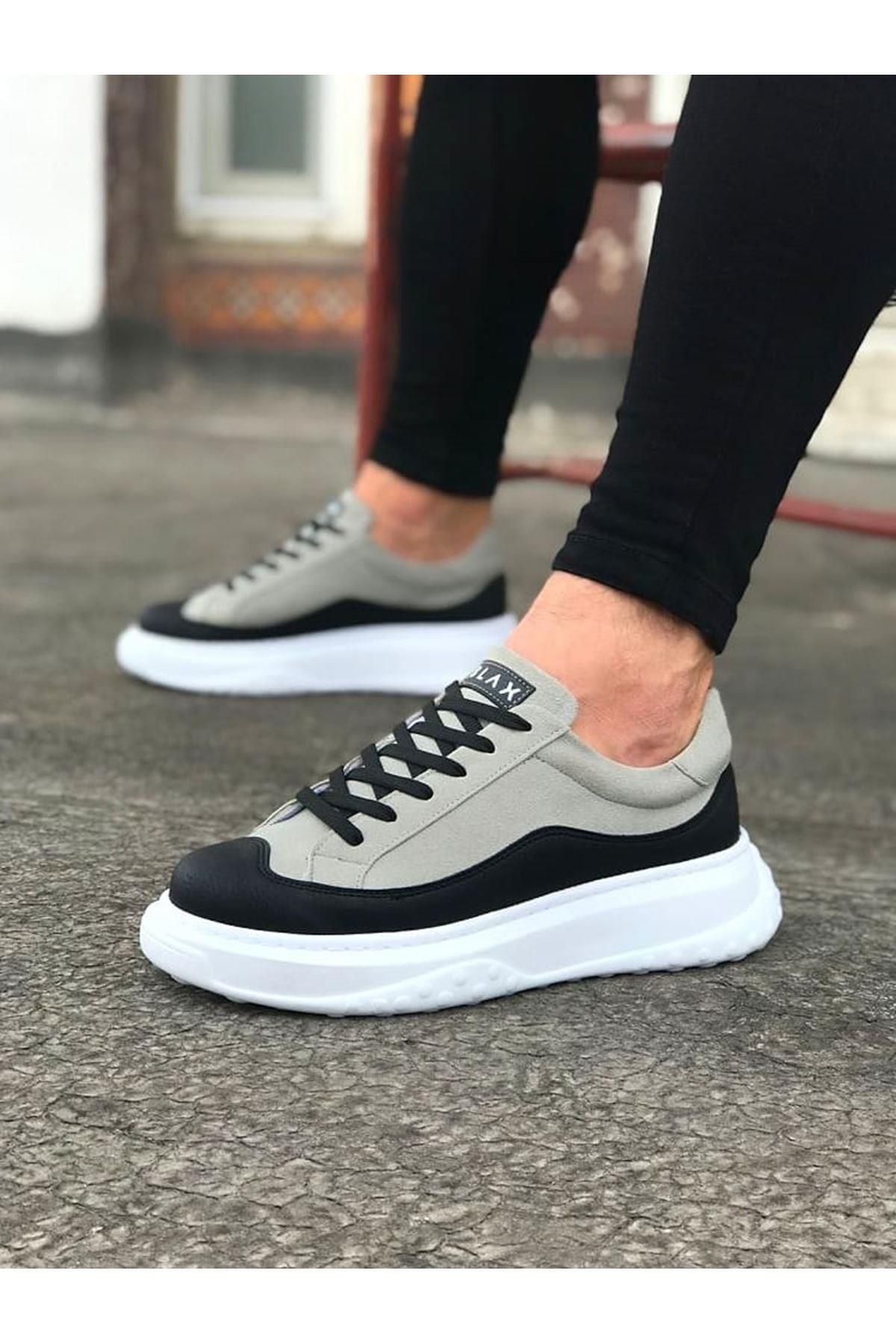 Byshoes Wagoon WG507 Siyah Gri Erkek Ayakkabı