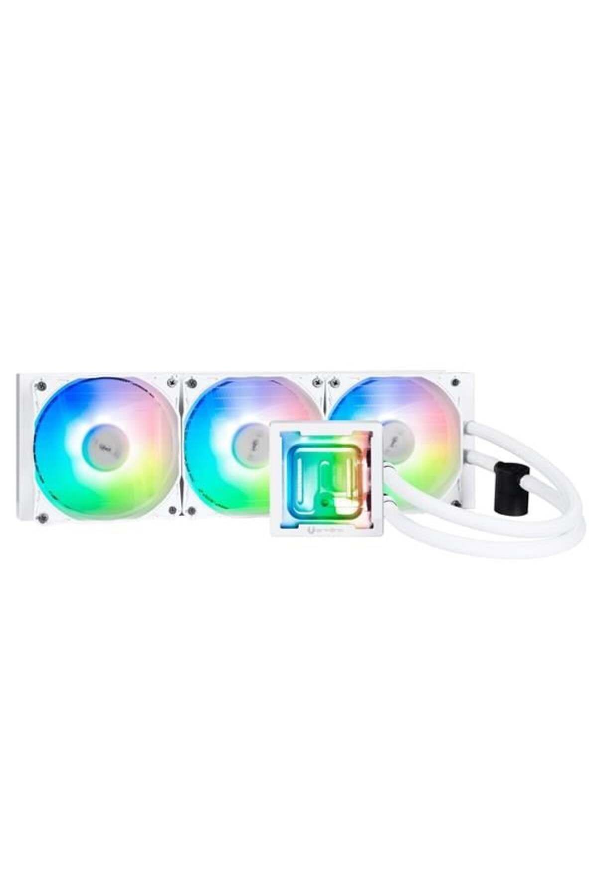 BitFenix 360mm Cube 360 Aıo-360-ww27a-rp Argb Sıvı Soğutmalı Am5-1851p Işlemci Fanı Beyaz