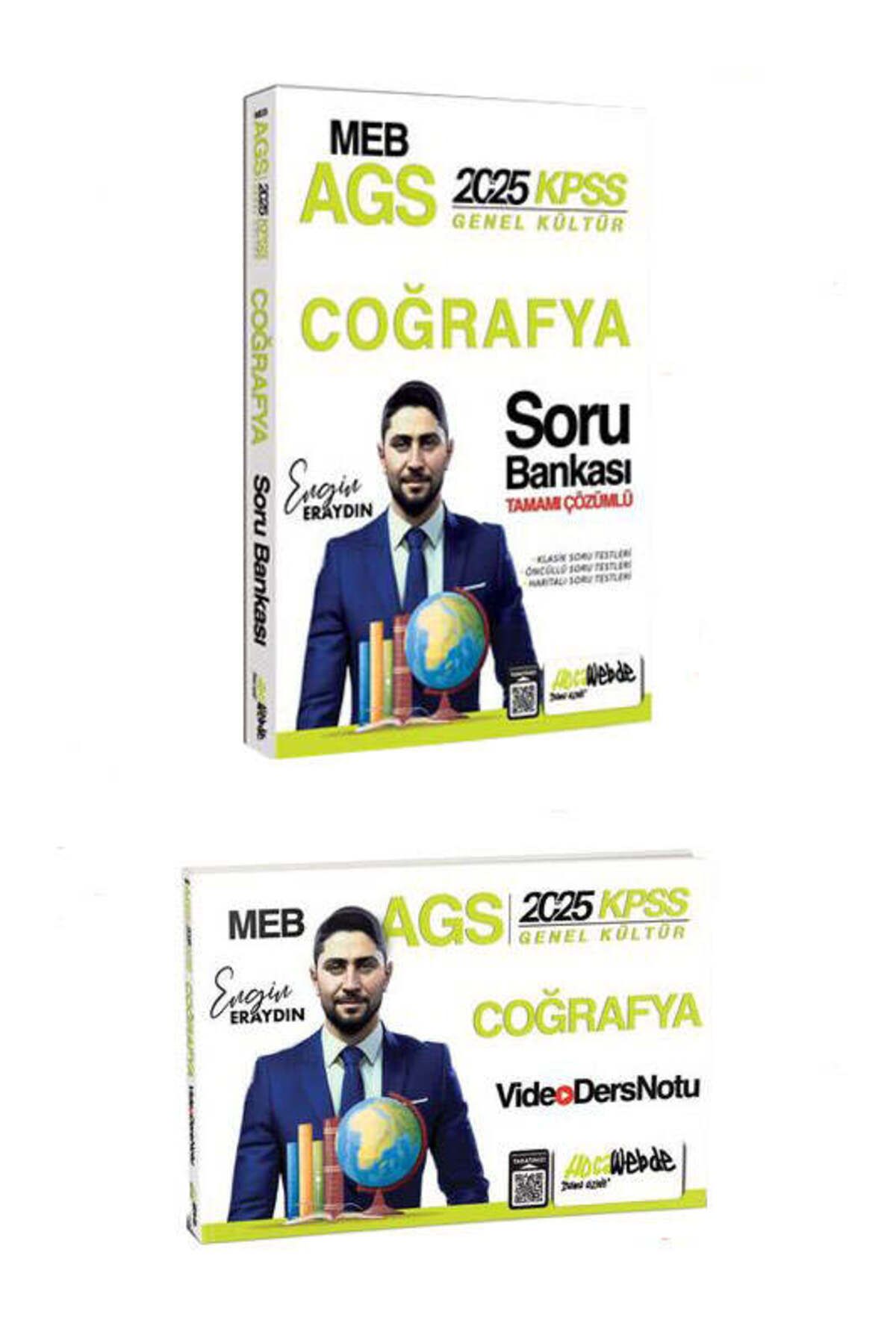 Hocawebde Yayınları HocaWebde 2025 MEB AGS KPSS Coğrafya Soru Bankası ve Video Ders Notları Seti (2 Kitap)