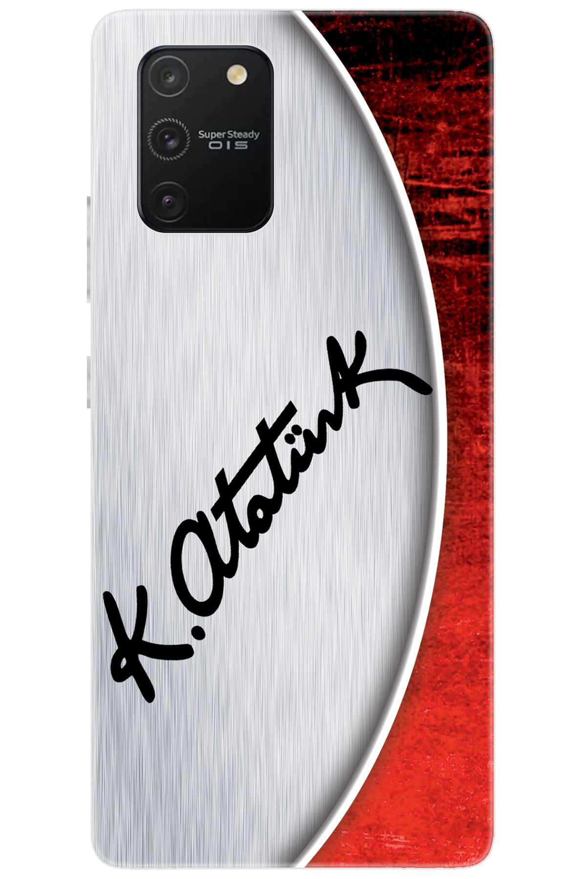 Ceppare Samsung Galaxy S10 Lite (SM-G770F) Uyumlu Kılıf Desenli Silikon Atatürk İmzası STK:393 CP-YzItDga