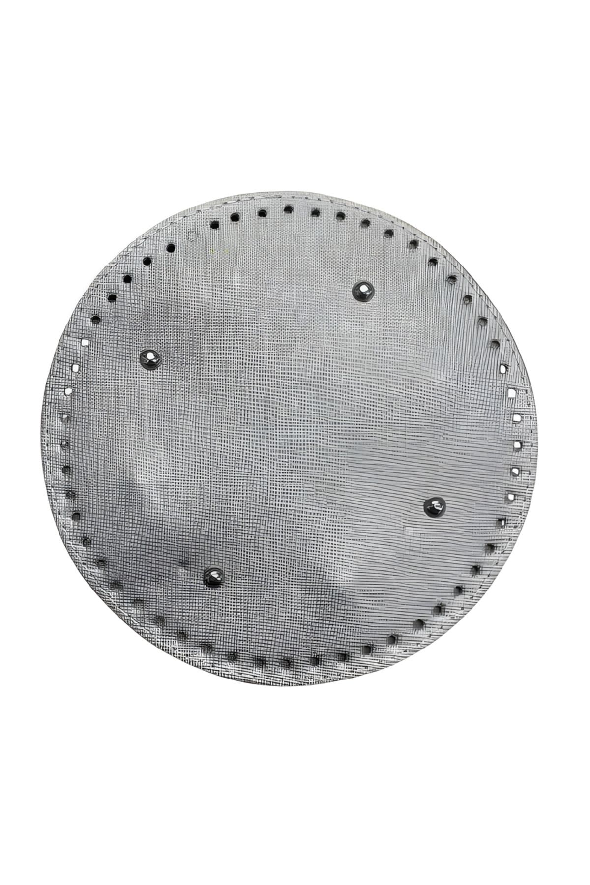 EleganTShoP Rivetli Deri Çanta Tabanı Yuvarlak 22,5 cm