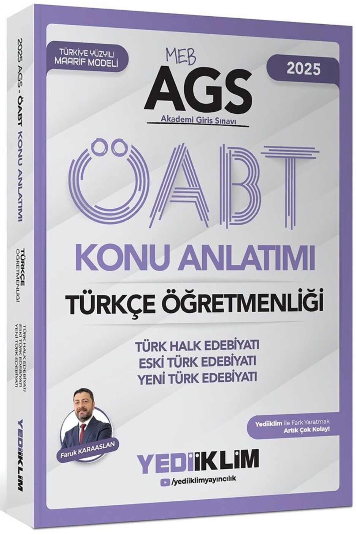 Yediiklim Yayınları Yediiklim 2025 MEB AGS ÖABT Türkçe Öğretmenliği Konu Anlatımı Türk Halk Edebiyatı Eski Türk Edebiyat