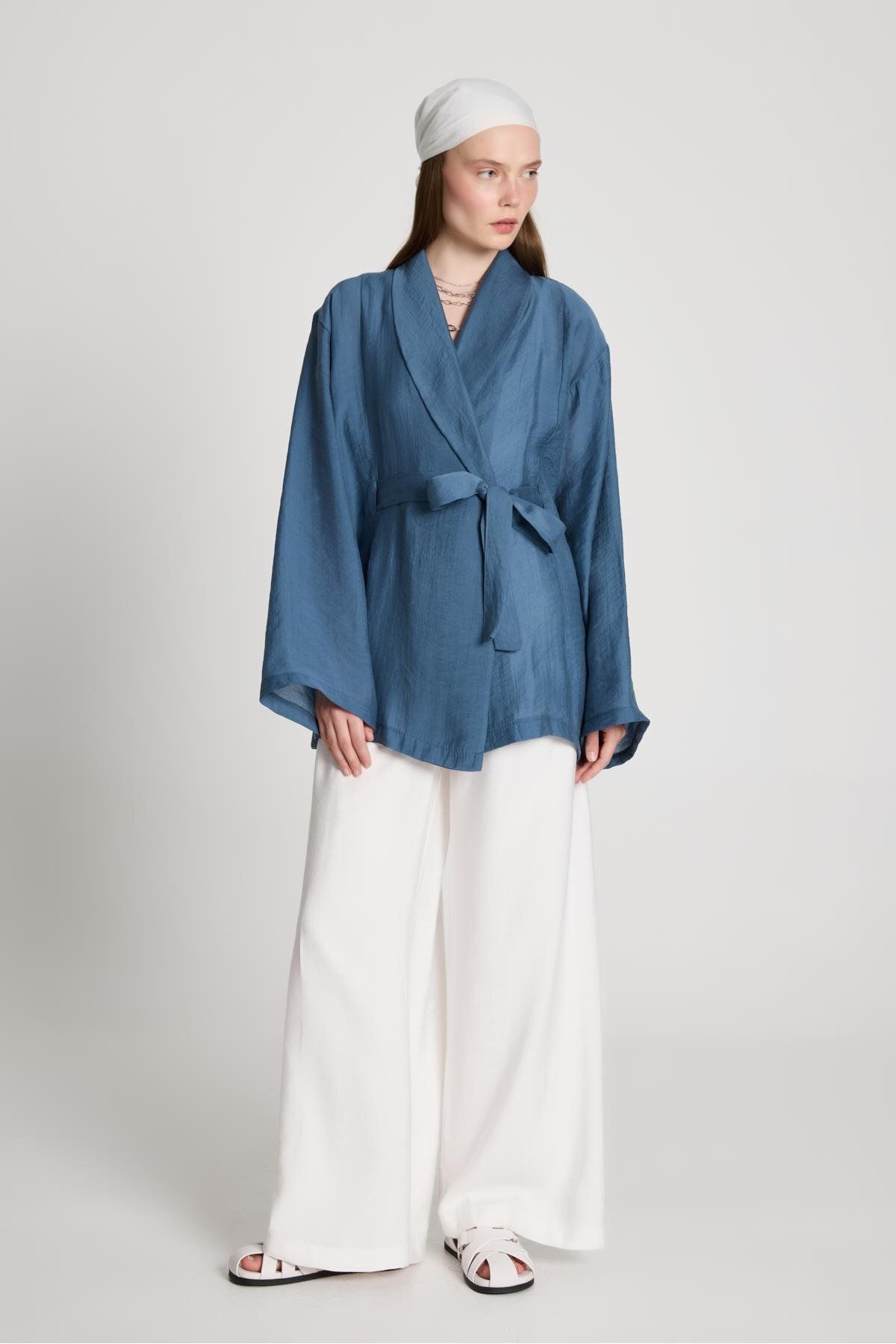 minaaise Lara Kimono İndigo