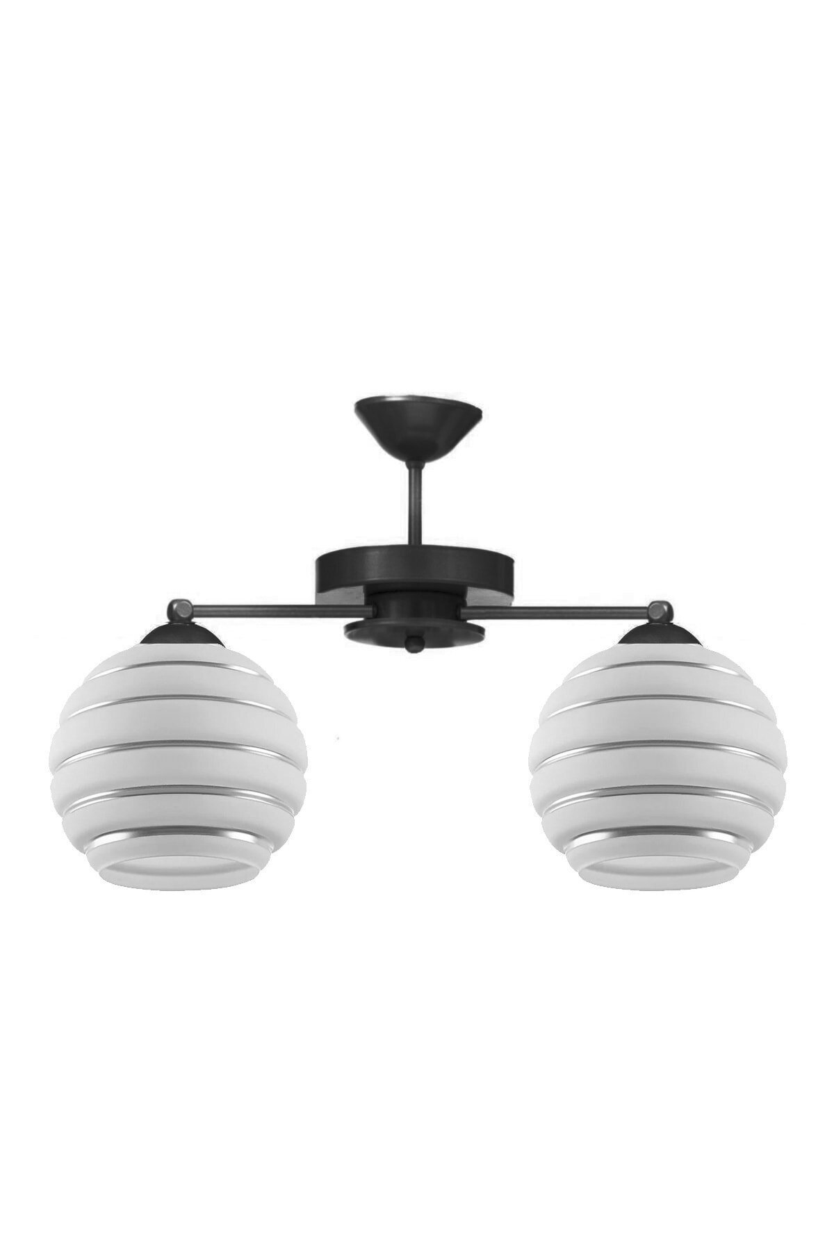 Luxury Design Modern Living Room - Kitchen - Bedroom Double Chandelier with Plophony Glass
