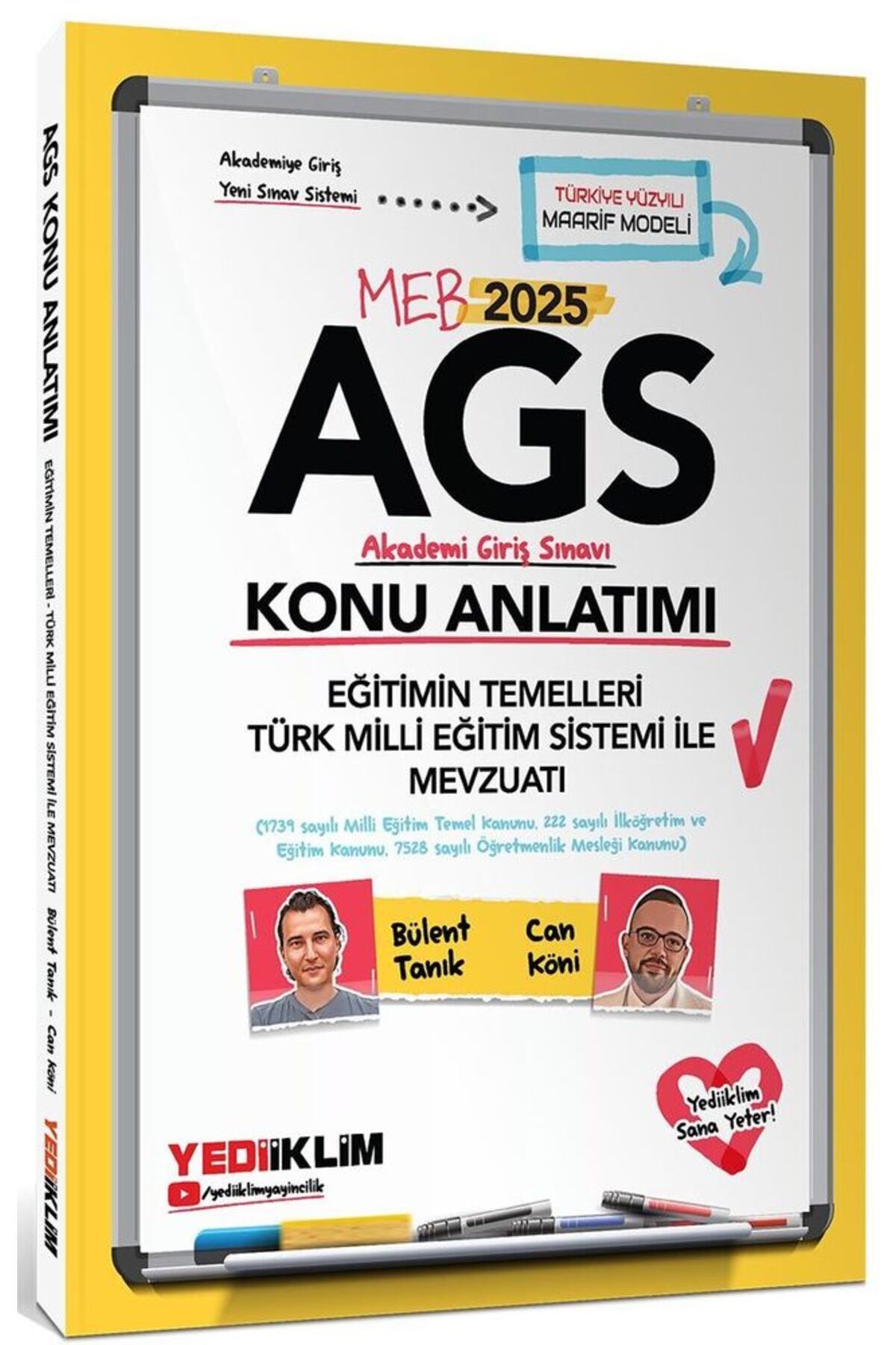 Yediiklim Yayınları Yediiklim 2025 MEB AGS Eğitimin Temelleri Türk Milli Eğitim Sistemi ile Mevzuatı Konu Anla
