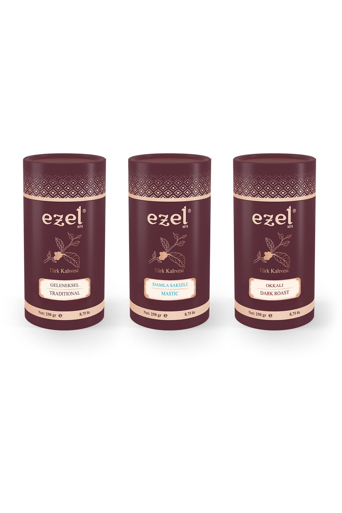 EZEL Vefa Serisi Türk Kahvesi 3'lü Lezzet-250gr