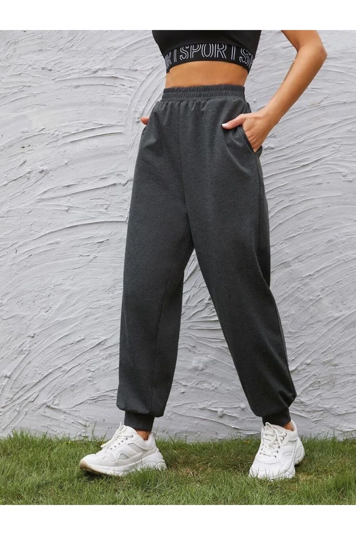 UYN SPORT Füme Jogger Paça Unisex Eşofman Altı