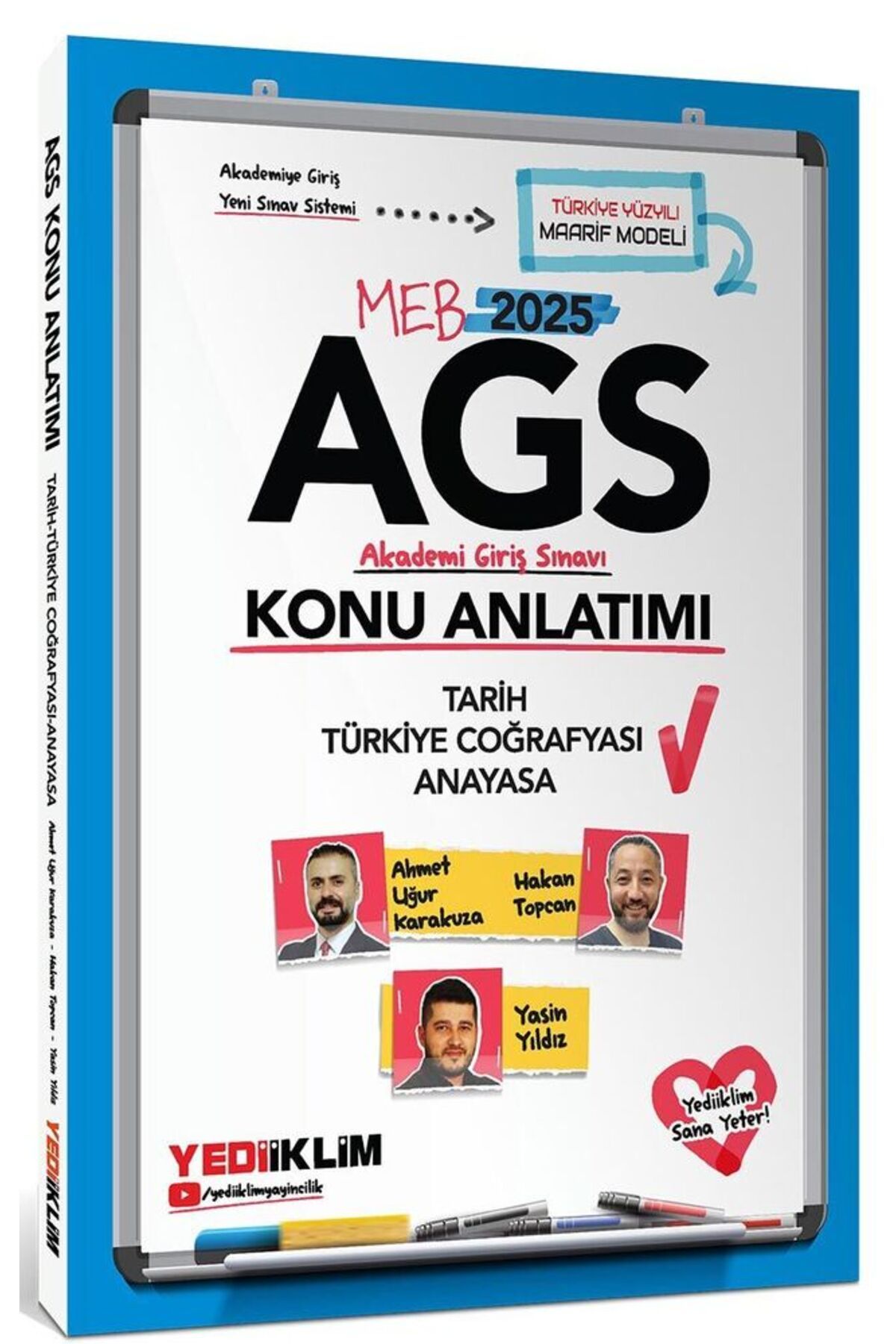 Yediiklim Yayınları Yediiklim 2025 MEB AGS Tarih Türkiye Coğrafyası ve Anayasa Konu Anlatımı