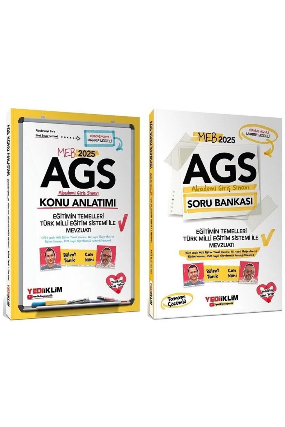 Yediiklim Yayınları Yediiklim 2025 MEB-AGS Eğitimin Temelleri ve Türk Milli Eğitim Sistemi, Mevzuatı Konu Anlatımı + Sor