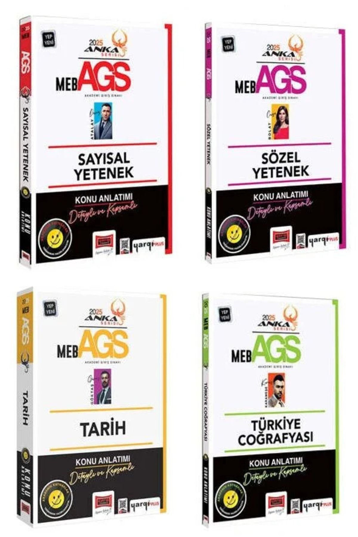 Yargı Yayınları Yargı 2025 MEB-AGS Sözel + Sayısal Yetenek + Tarih + Türkiye Coğrafyası Konu Anlatımı 4 lü Set
