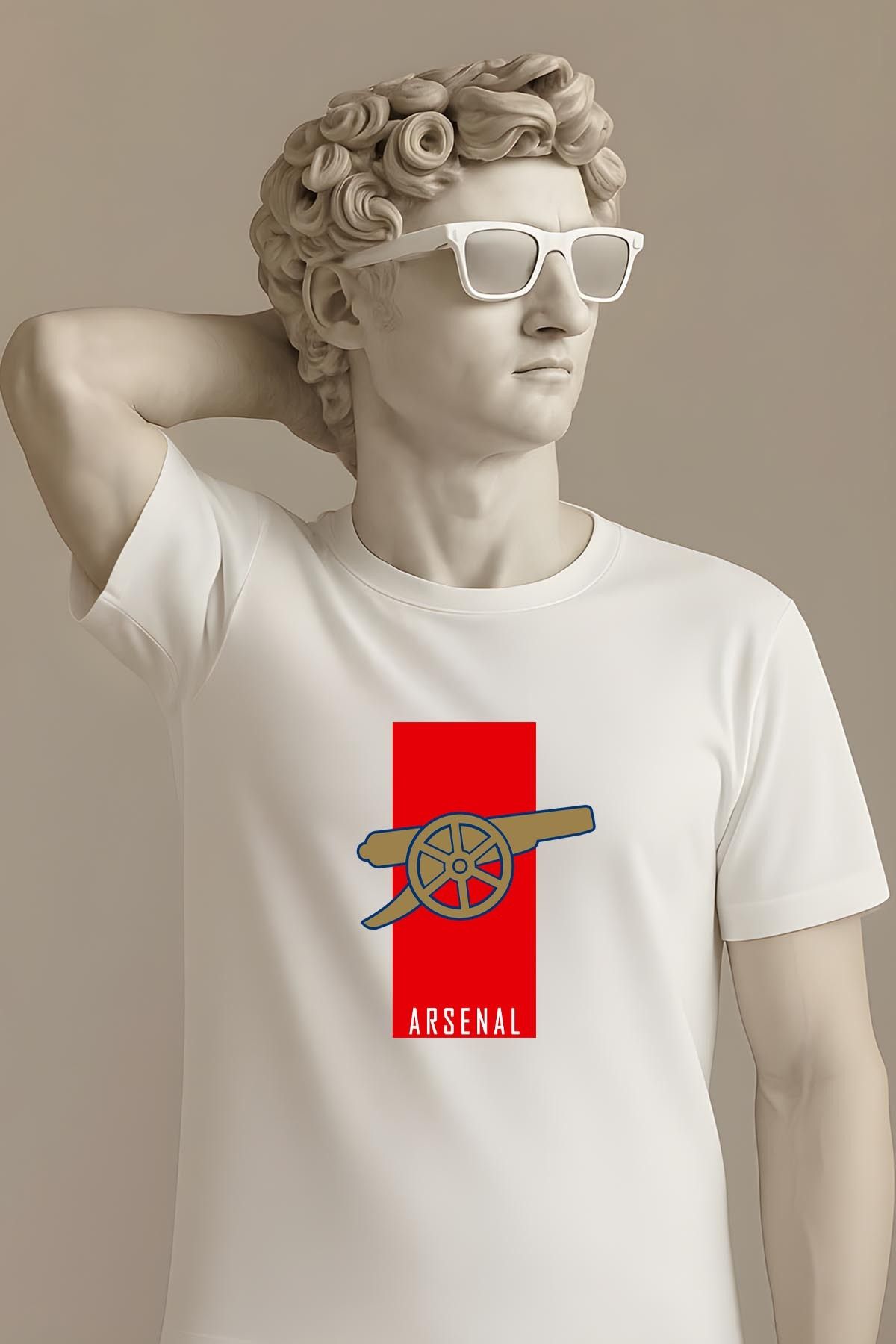 362BASKI Arsenal Minimal Tasarım Logo Baskılı Tshirt