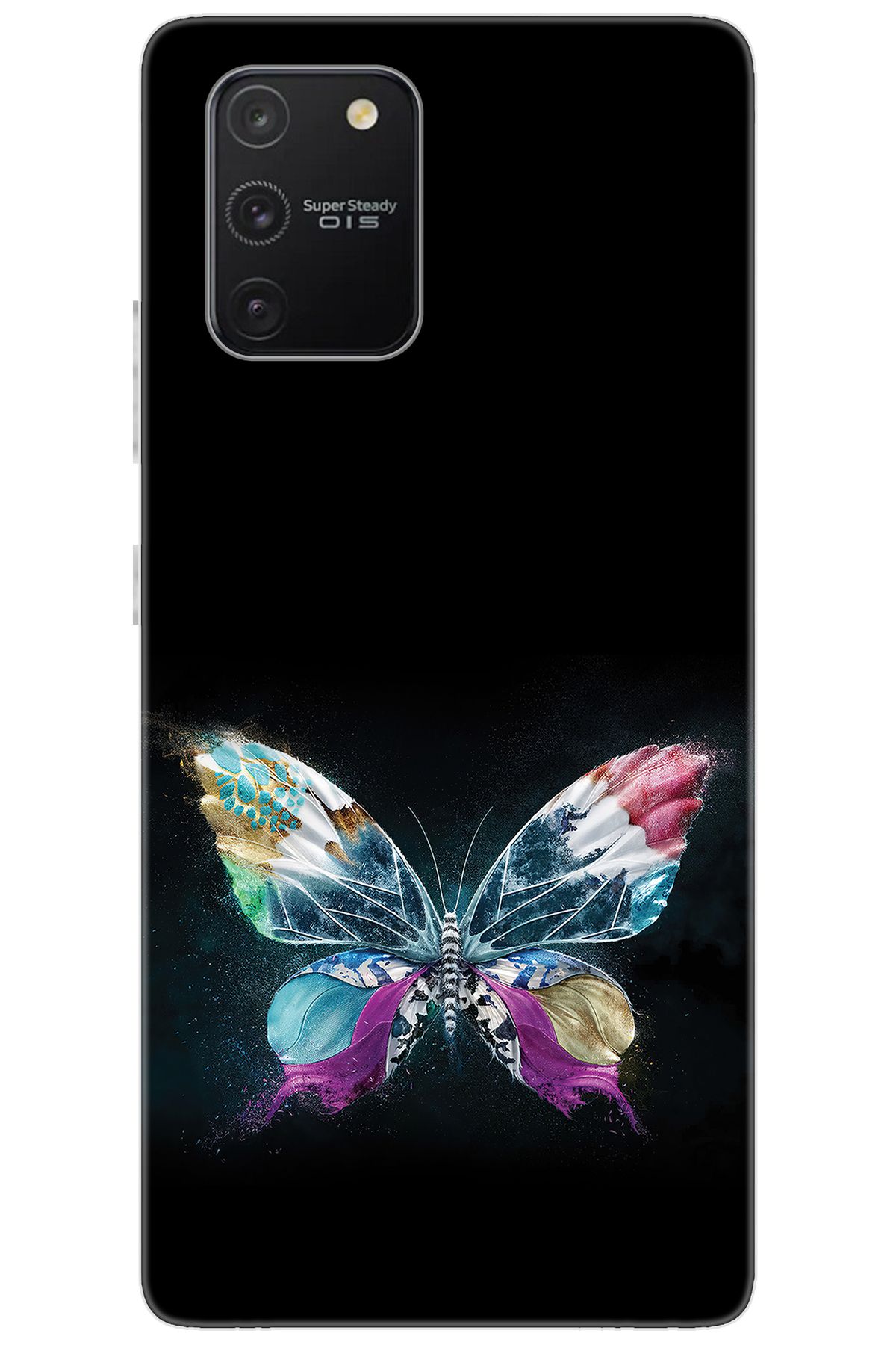 Ceppare Samsung Galaxy S10 Lite (SM-G770F) Uyumlu Kılıf Desen Baskı Silikon Kelebek Resim STK:548 CP-0gD0GHa