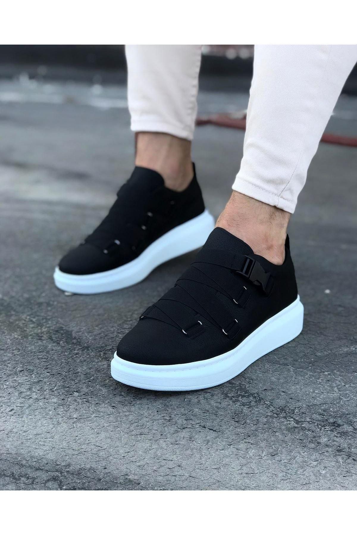 Byshoes Wagoon WG033 Siyah Erkek Yüksek Taban Ayakkabı