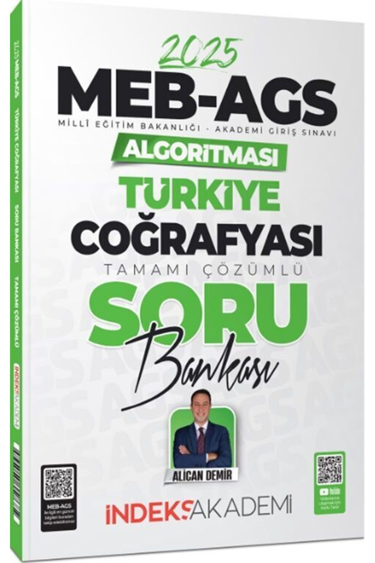 İndeks Akademi İndeks 2025 MEB-AGS Algoritması Türkiye Coğrafyası Soru Bankası Çözümlü - Alican Demir İndek
