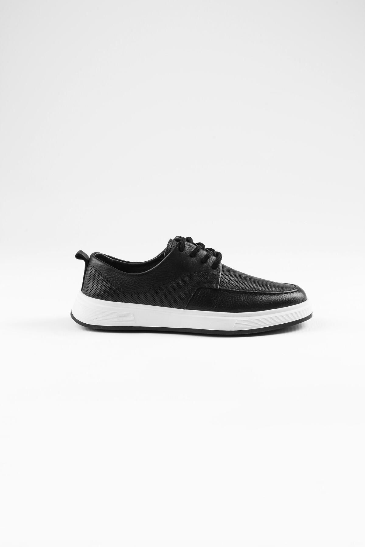 ByItallanoshoes BLACK NAGO 9061 HAKİKİ DERİ GÜNLÜK ERKEK CASUAL AYAKKABI