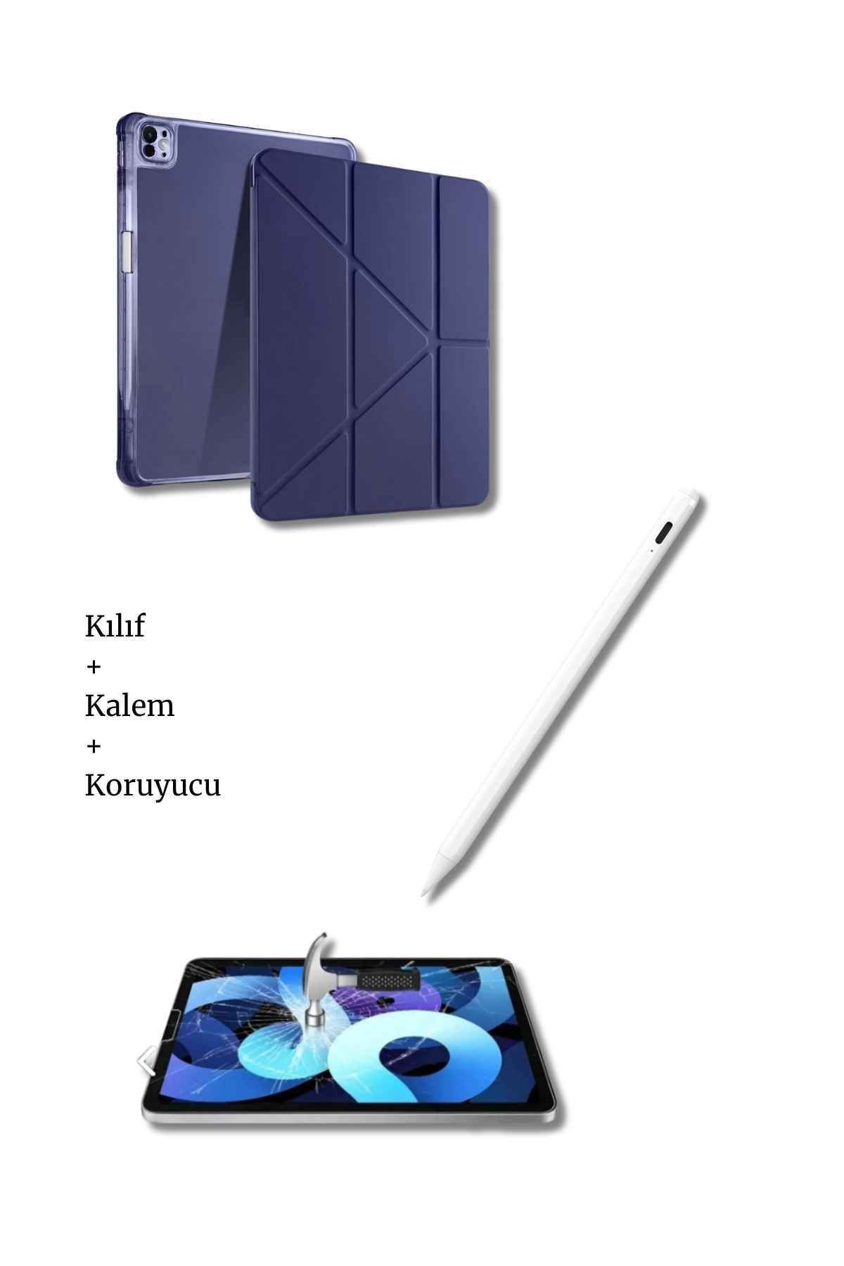 Fuchsia iPad Air 13" M2 M3 A3270 A3271 A2899 A2903 Çip Uyumlu Tablet Kılıfı Tablet Kalemi ve Ekran Koruyucu