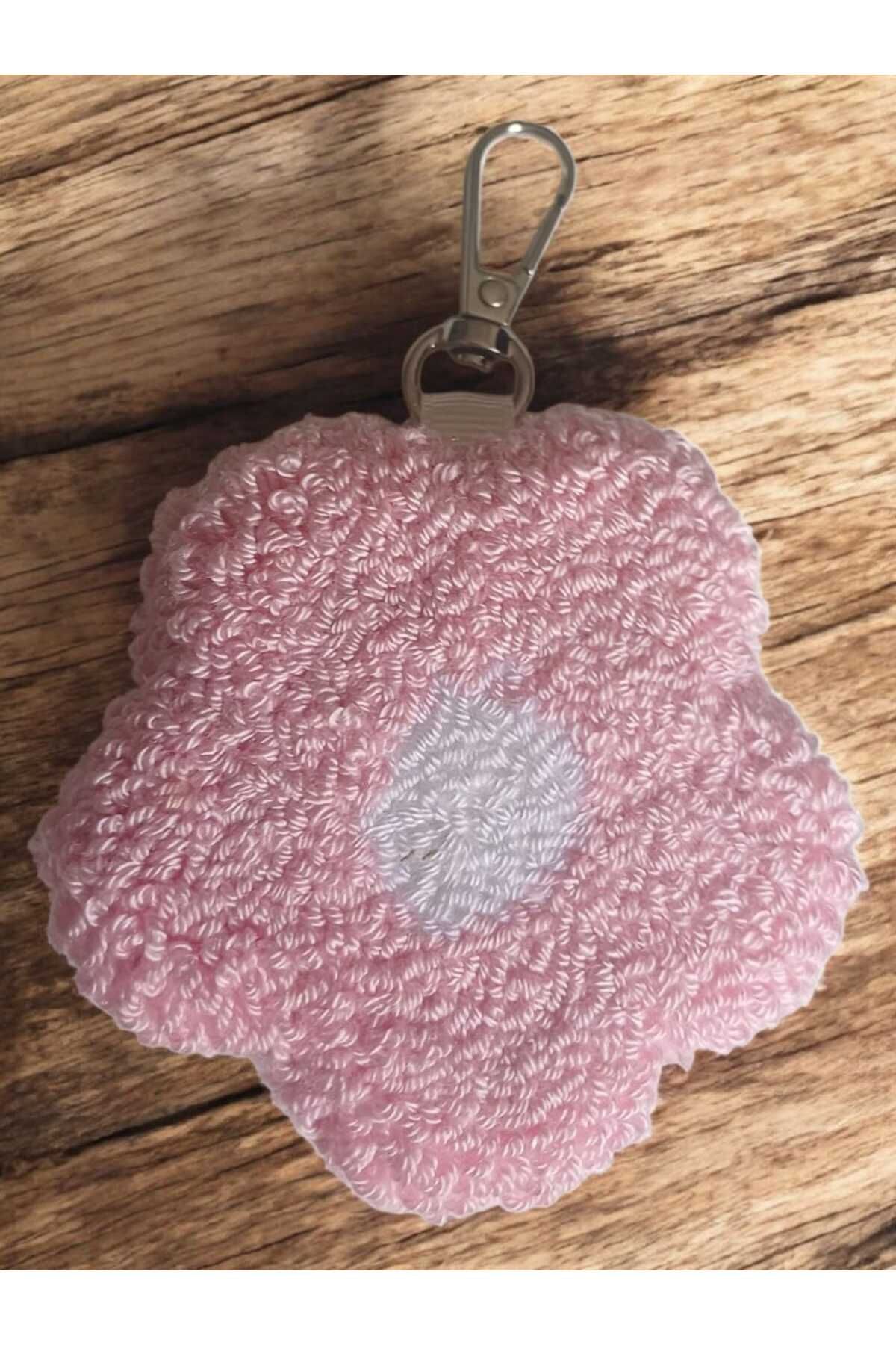 Tasarım Pembe Papatya Anahtarlık/Çanta Charmı