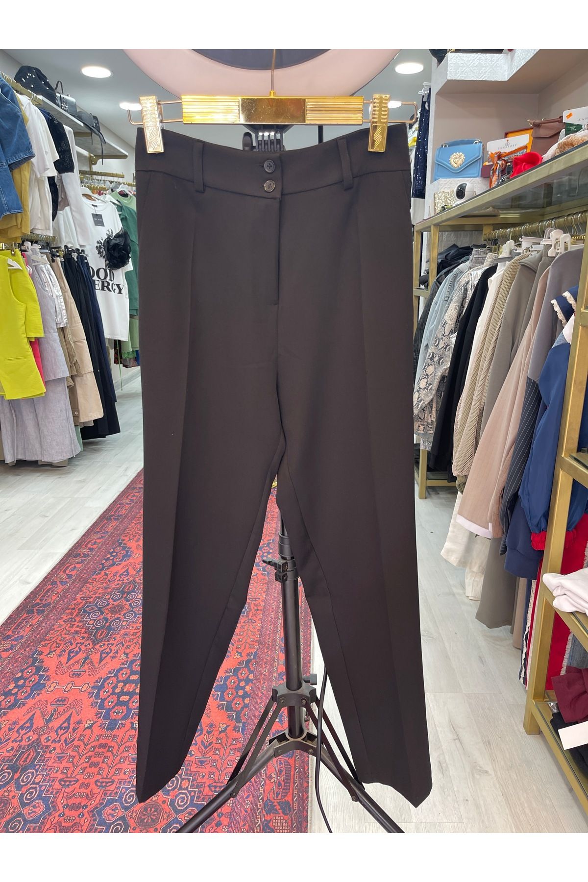 AYLİMODA Siyah Kumaş Pantolon