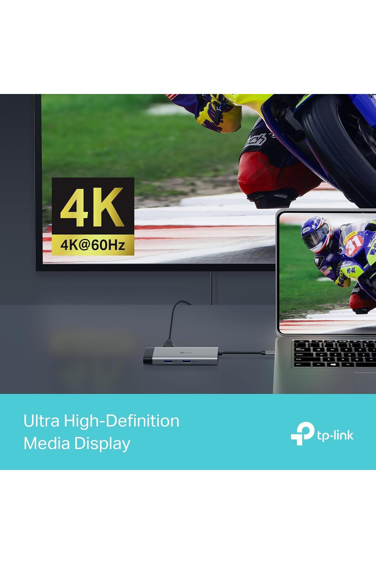 TP-LINK-UH6120C USB C Hub PD100W, 4K 60Hz HDMI, 1× USB C 5Gbps, 2× USB A 5Gbps, Gigabit Ethernet 9