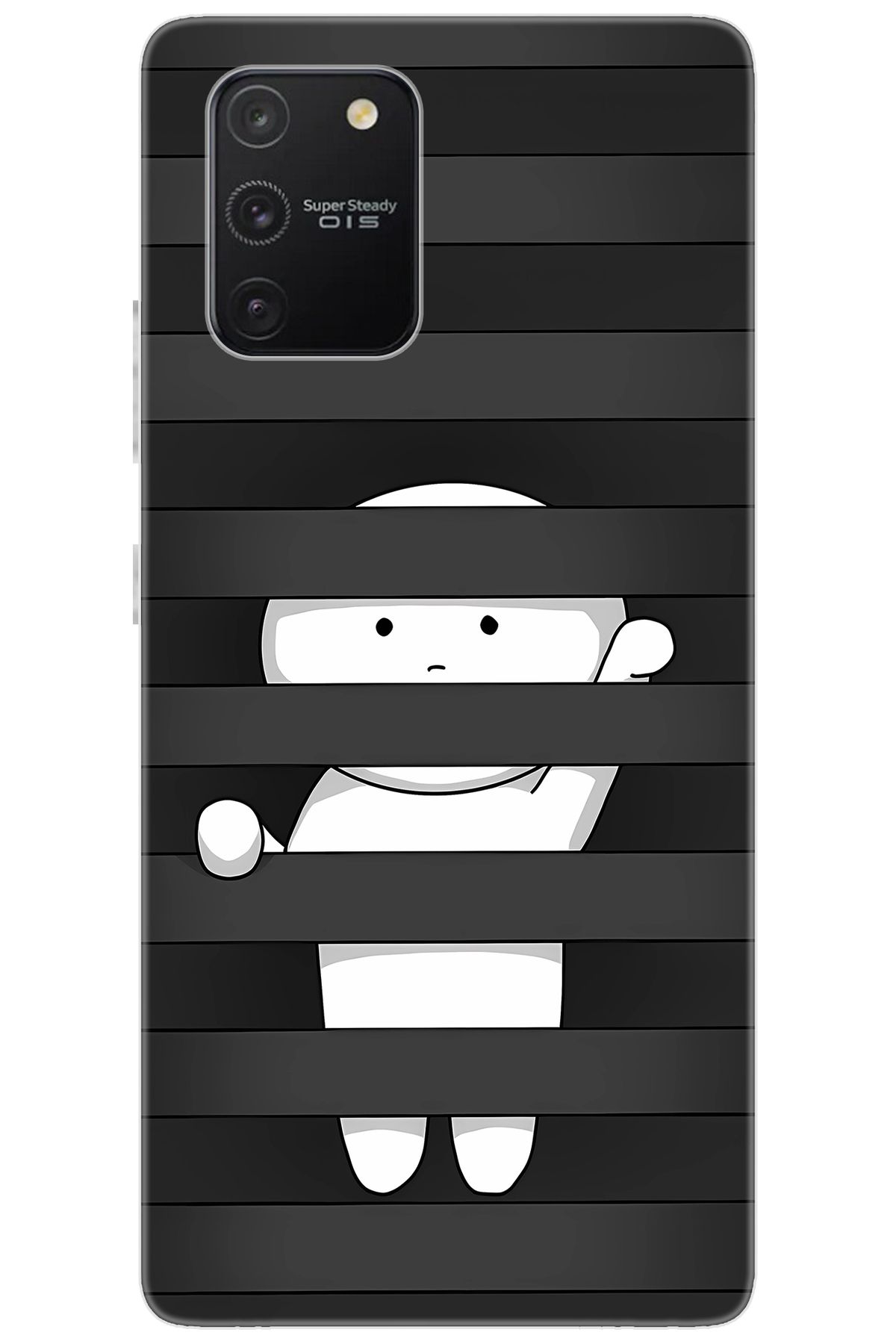 Ceppare Samsung Galaxy S10 Lite (SM-G770F) Uyumlu Kılıf Desenli Silikon Saklanan Karakter STK:665 CP-Bpe9OLU