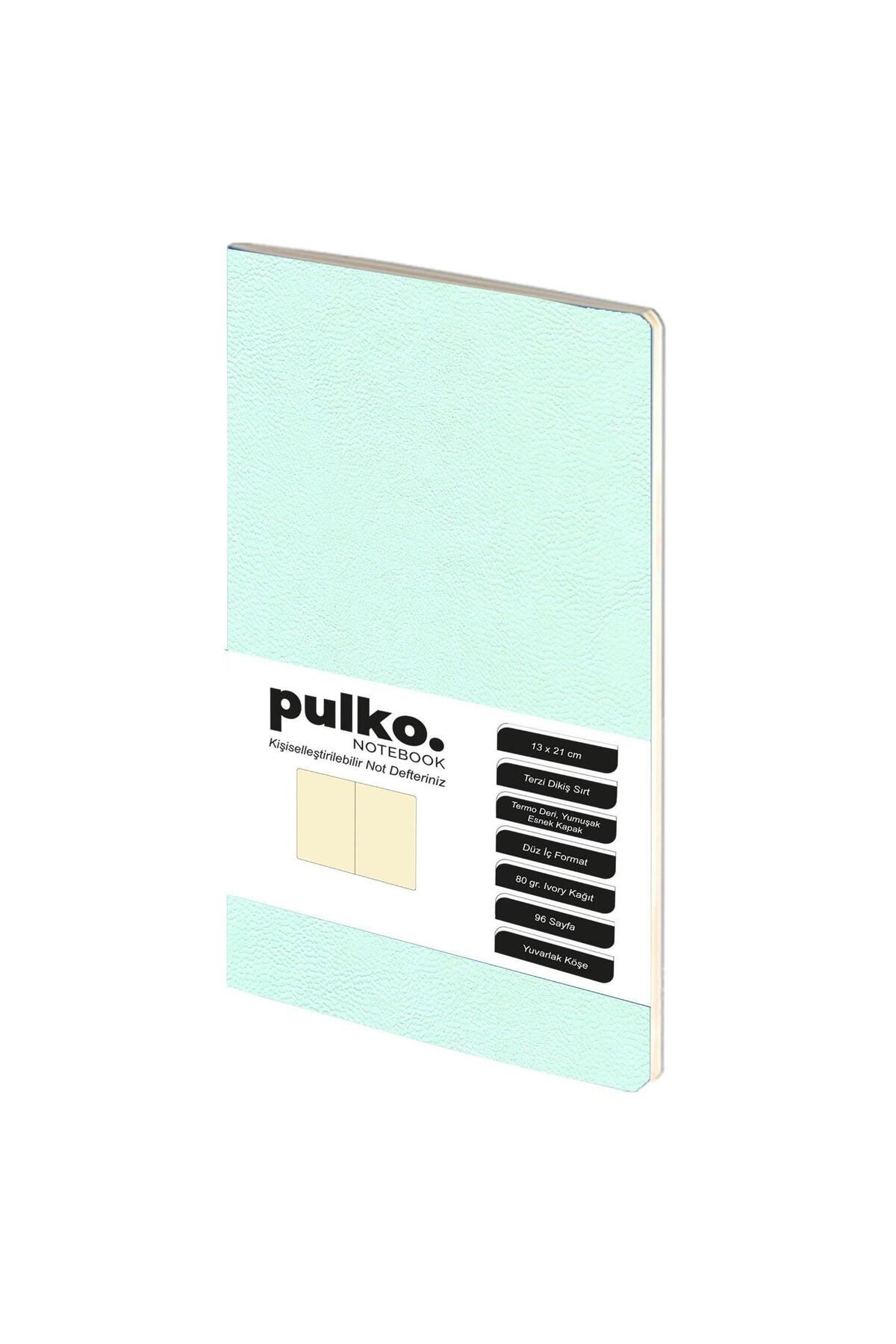 Pulko Terzi Dikiş 13x21 Cm Çizgisiz Defter Yoğun Nane Yeşili