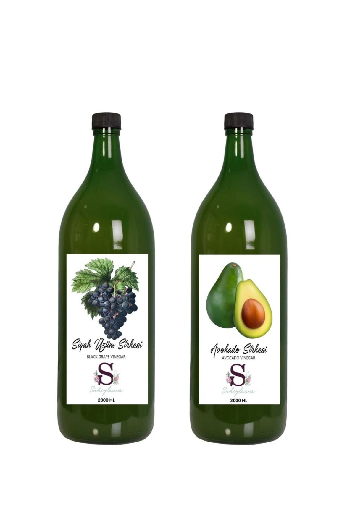 Süheylaana Doğal Siyah Üzüm Sirkesi 2000 Ml - Doğal Avokado Sirkesi 2000 Ml