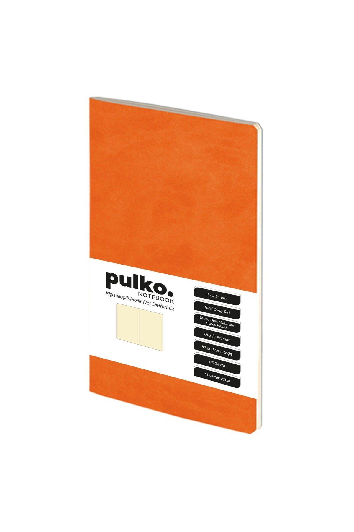 Pulko Terzi Dikiş 13x21 Cm Çizgisiz Defter Turuncu