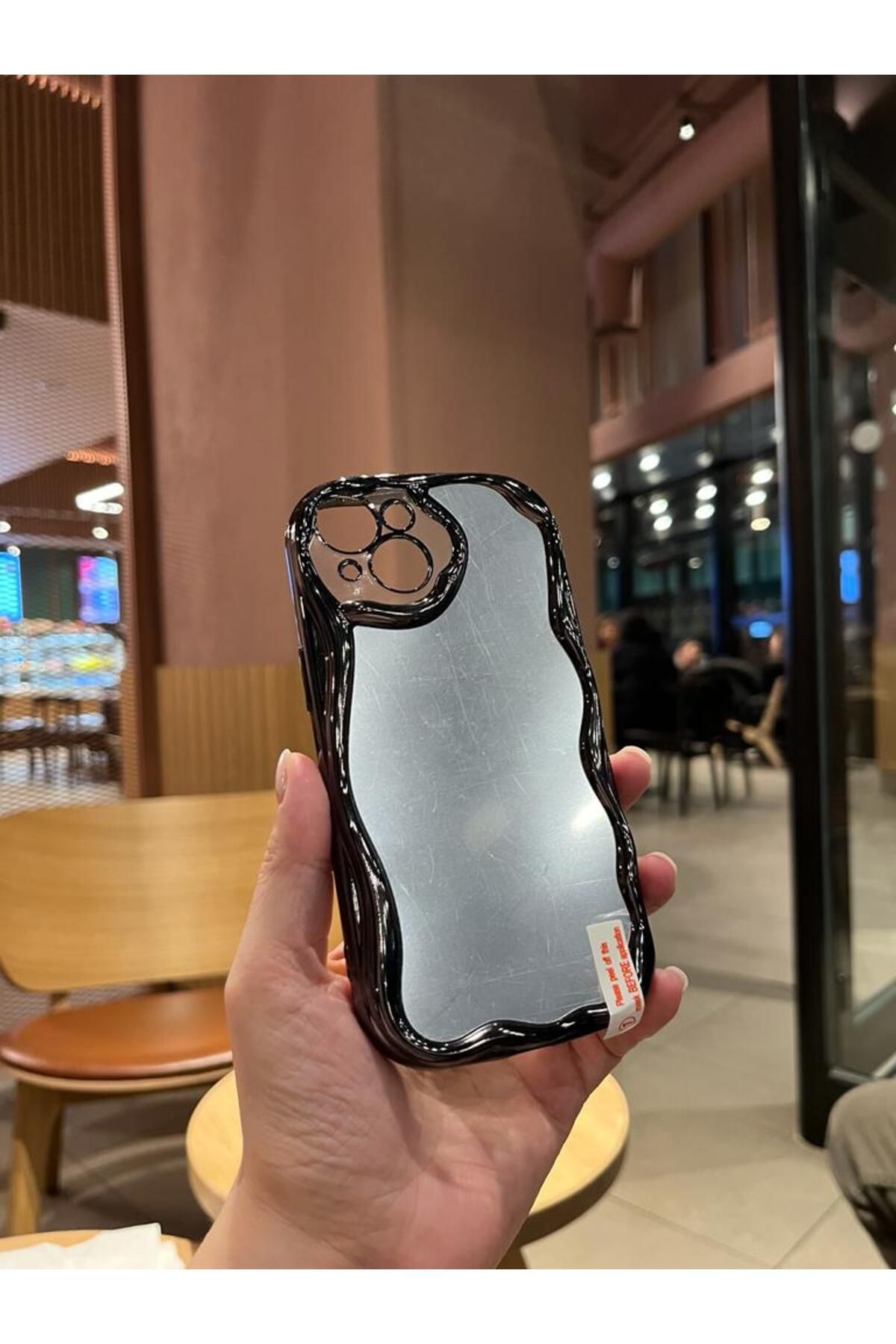 Serena Company iPhone 11 Pro Siyah Kıvrımlı Ayna Efektli Telefon Kılıfı