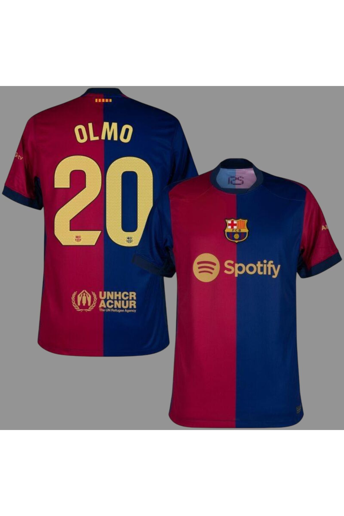 kombinezyum Barcelona 2024-25 Yeni Sezon #20 Dani OLMO Yetişkin İç Saha Forması PARÇALI